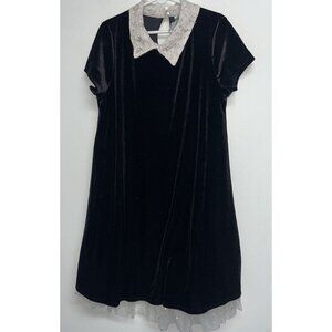 Wednesday Addams Dress Girls Size 12 Black Halloween Costume Beautees Gothic